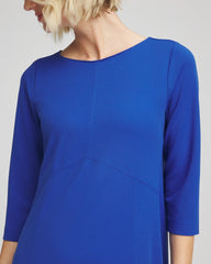 Cobalt Stone Seamed Crepe Maxi Dress