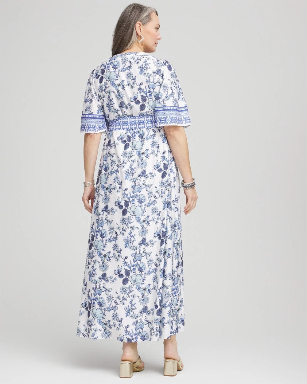Alabaster Surplice Matte Satin Maxi Dress