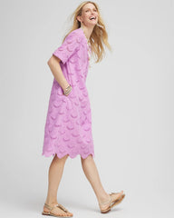 Lavender Skies Eyelet Popover Dress