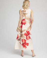 Multi Floral Tank Linen Maxi Dress