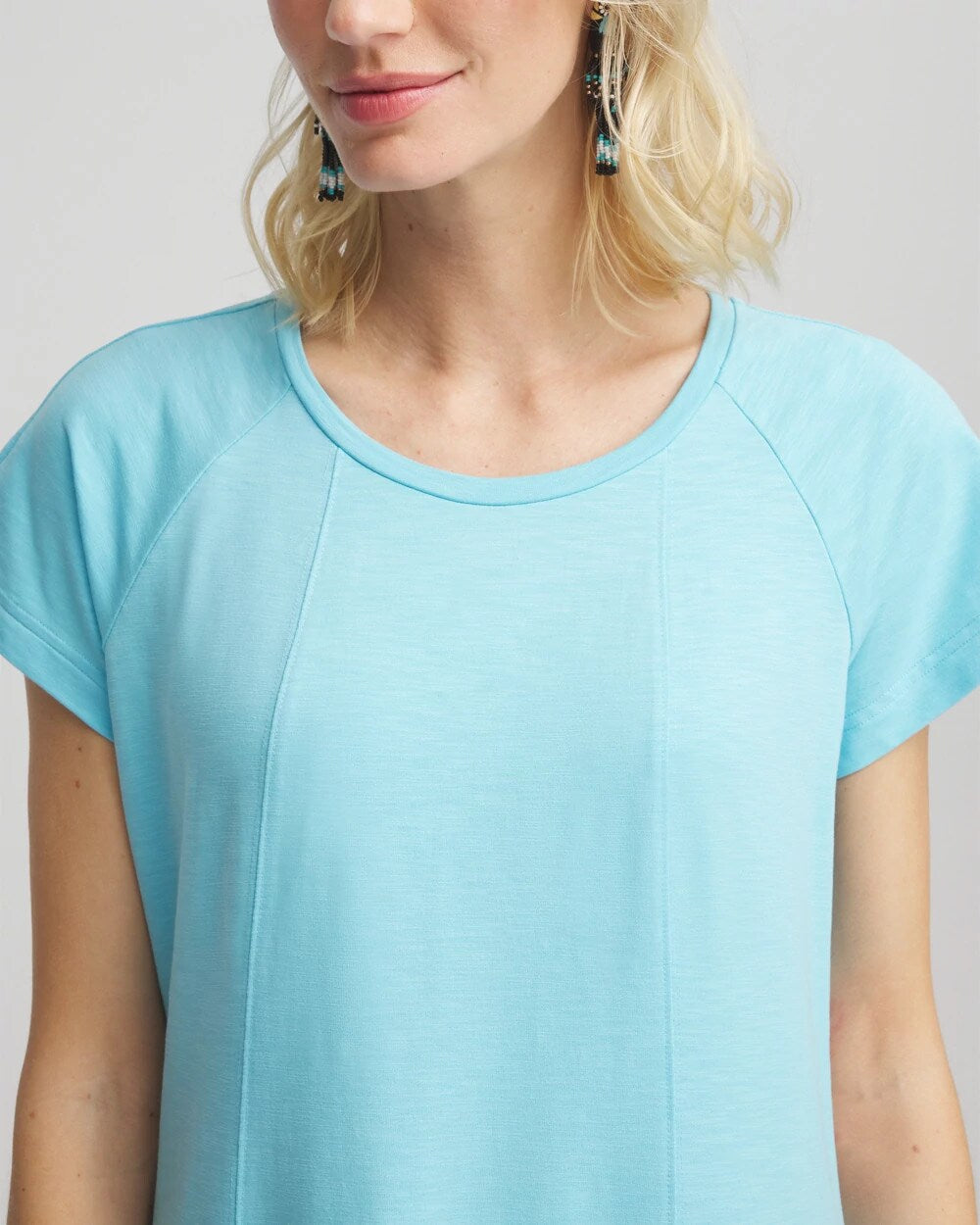 Paradiso Blue Short-Sleeved Maxi Dress