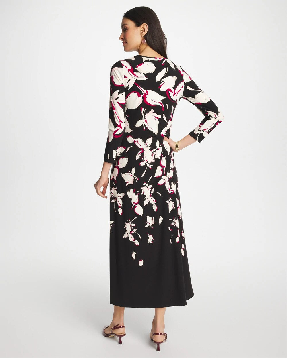 Black Column Knit Maxi Dress