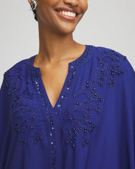 Blue Casa Embellished Kaftan Dress
