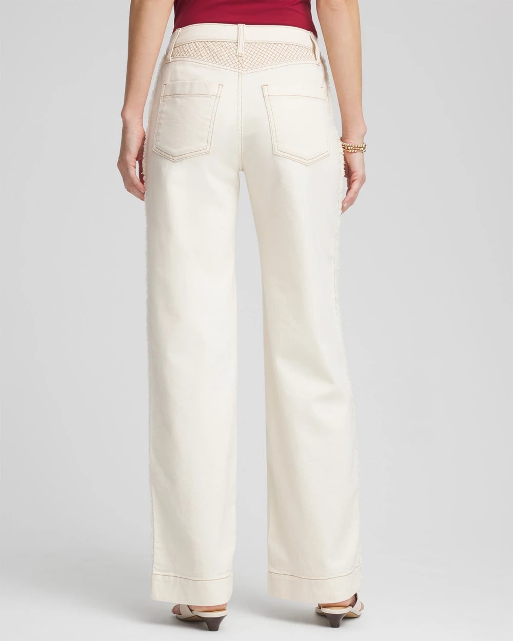 Natural Seeded Sea Salt High-Rise Frayed Jeans