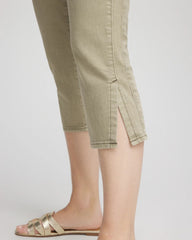 Washed Sage 19" Pull-on Capri Jeans