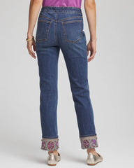 Buttercup Indigo Embellished Pull-On Slim Ankle Jeggings