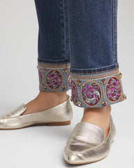Buttercup Indigo Embellished Pull-On Slim Ankle Jeggings