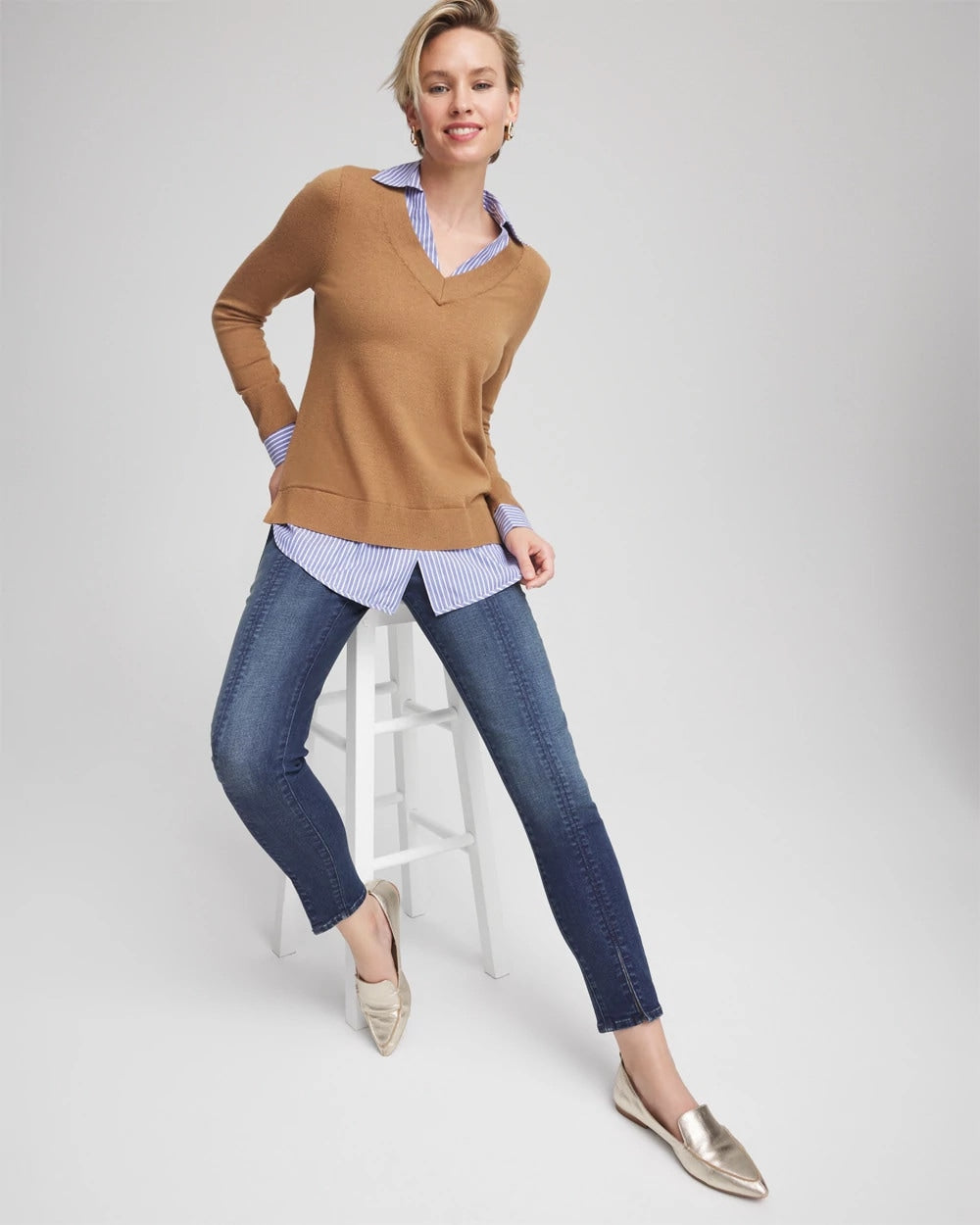 Estero Indigo Pull-On Slim Ankle Jeggings