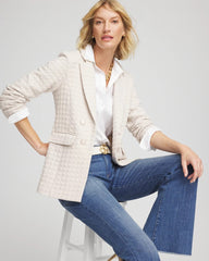 Smokey Taupe Textured Knit Blazer