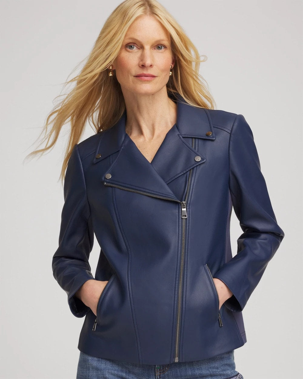 Pacific Rim Faux Leather Moto Jacket