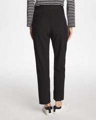 Black Zenergy® UPF Lattice-Trim Ankle Pants