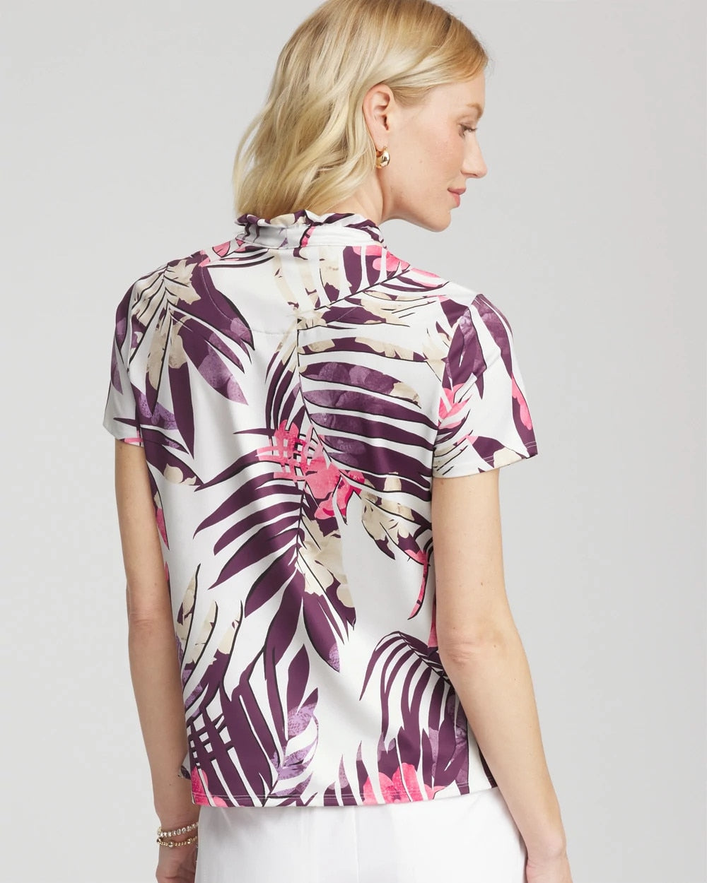 Violet Aura Zenergy® UPF Ruffle-Neck Polo