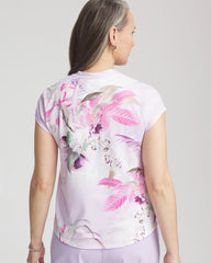 Violet Aura Zenergy® UPF Floral Polo