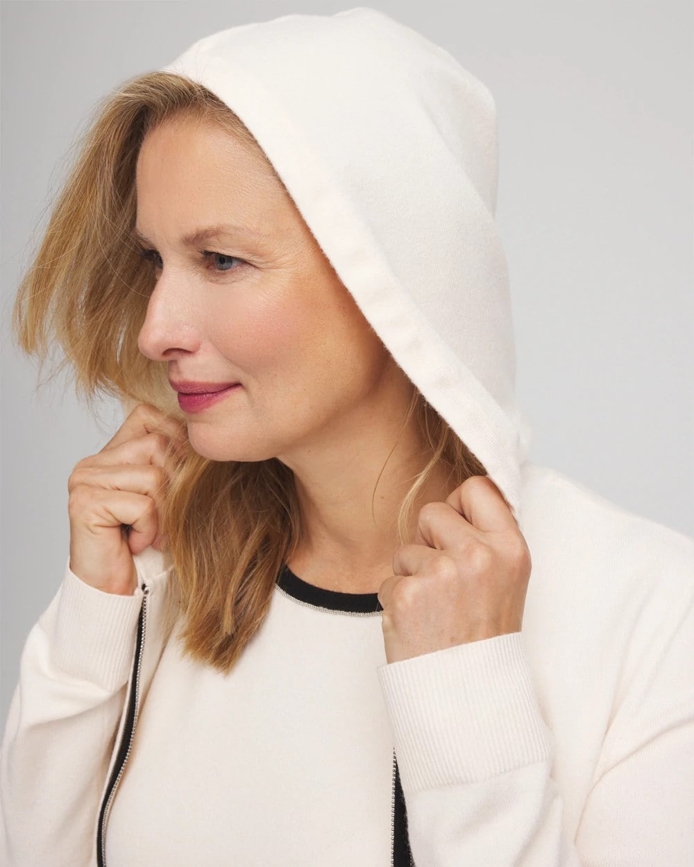 English Cream Zenergy® Luxe Cashmere-Blend Jacket