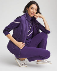 Purple Elixir Zenergy® Reversible Velvet Puffer Vest