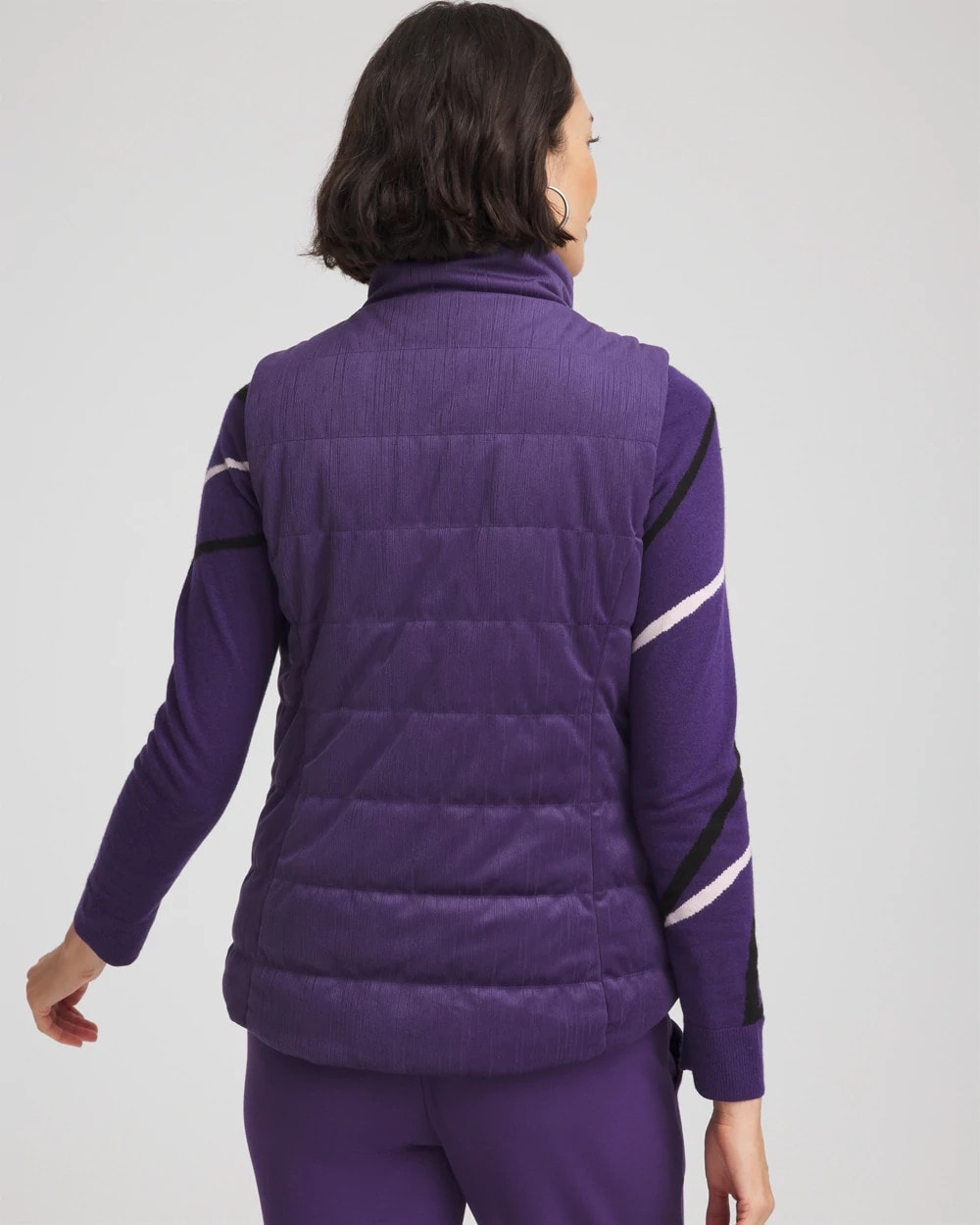 Purple Elixir Zenergy® Reversible Velvet Puffer Vest