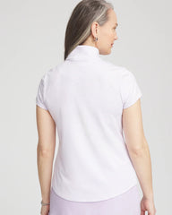 Violet Aura Zenergy® Striped UPF Short-Sleeve Top