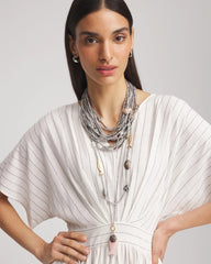 Silver Chico's Originals White Jade Ocean Necklace