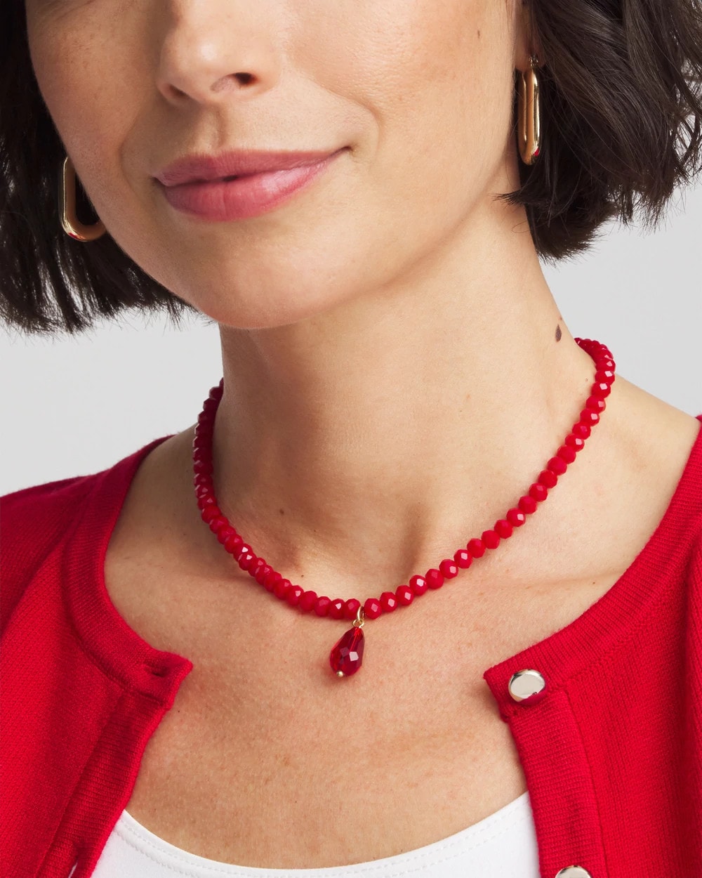 Red Convertible Red Necklace
