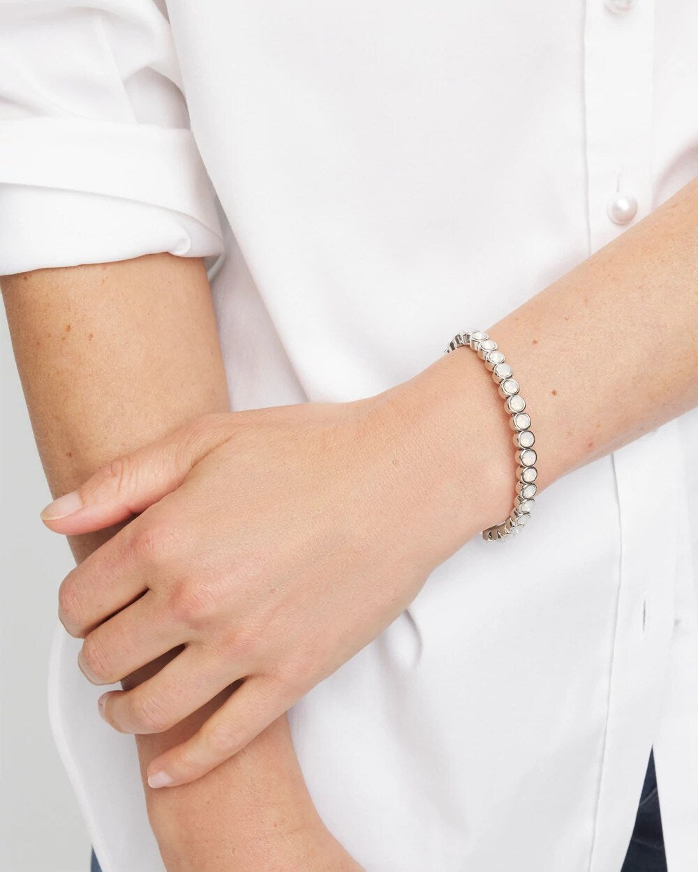 Iridescence Shiny Round Stretch Bracelet