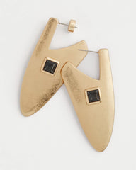Gold Gold Triangle Linear Earrings