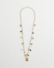 Neutral Drop Off Pendant Necklace