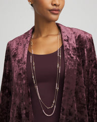 Pink Pink Double-Strand Necklace