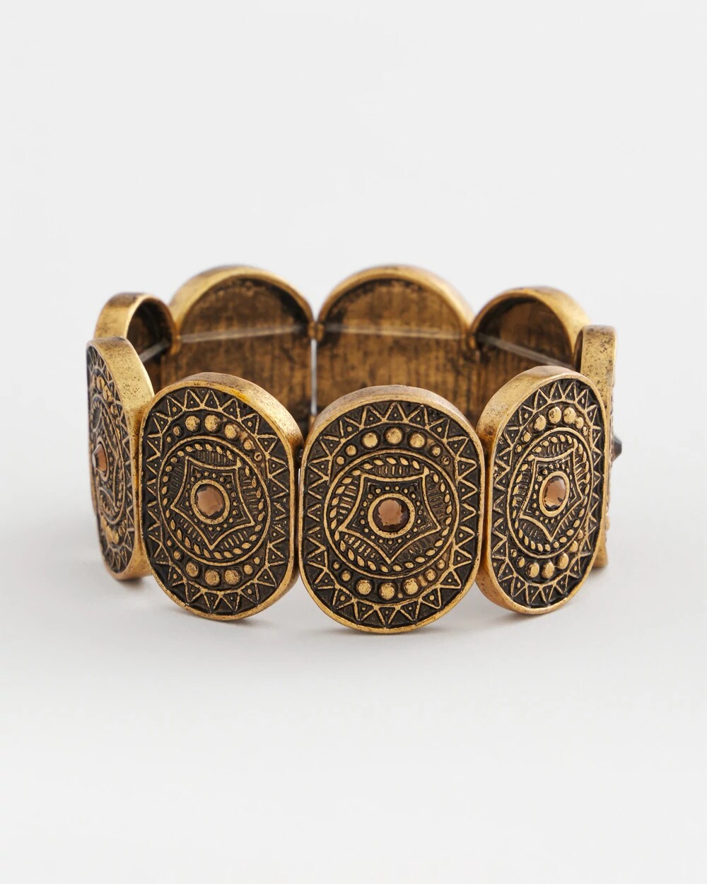 Gold Medallion Stretch Bracelet