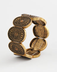 Gold Medallion Stretch Bracelet