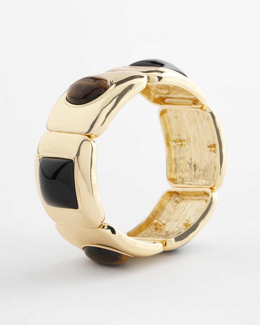 Neutral Neutral Gold Stretch Bracelet