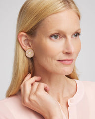 Pink No Droop® Enamel Clip-On Earrings