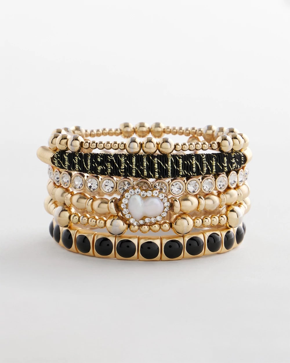 Black/Gold Thread Wrapped Cuff Bracelet