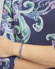 Blue Small Faceted Stretch Bracelet