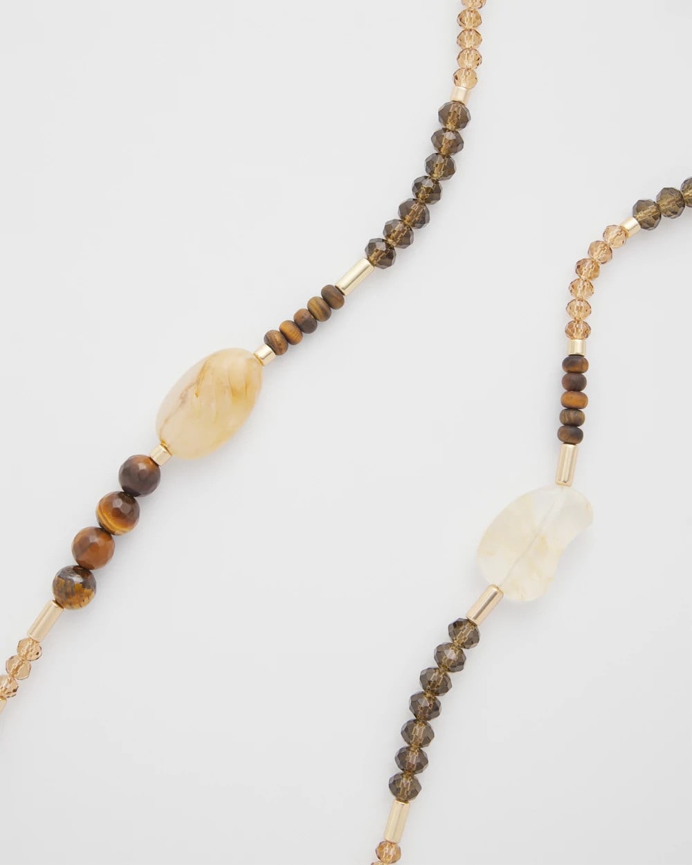 Neutral Tiger's Eye Single-Strand Necklace