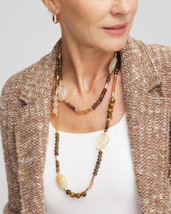 Neutral Tiger's Eye Single-Strand Necklace
