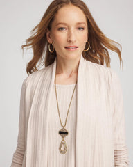 Black/Gold Adjustable Amulet Pendant Necklace