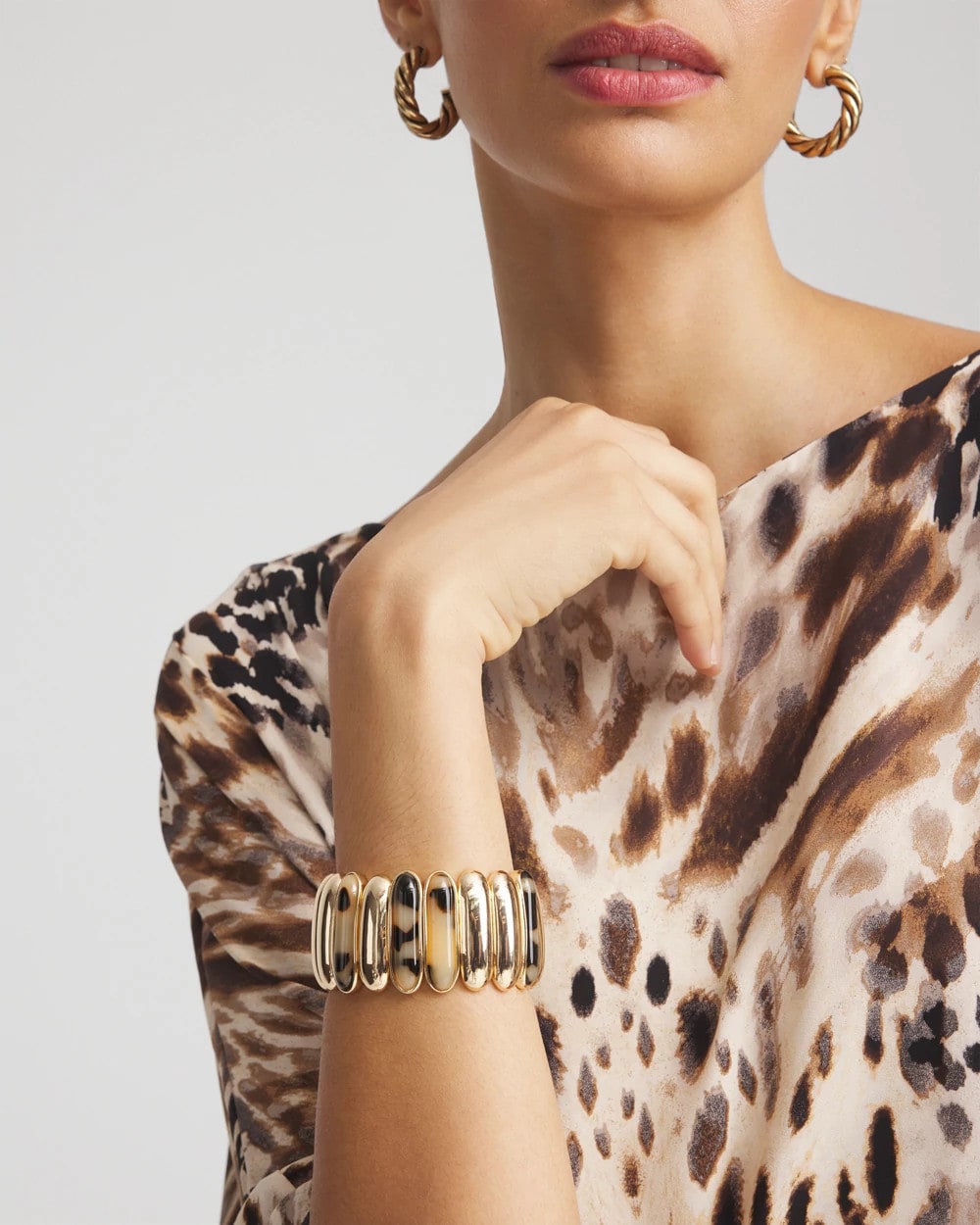 Brown Tortoise Stretch Bracelet