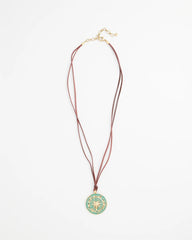 Turquoise Sundial Medallion Pendant