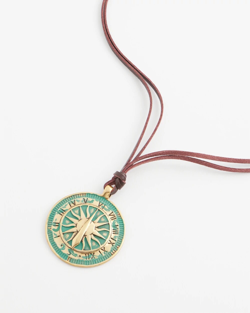 Turquoise Sundial Medallion Pendant