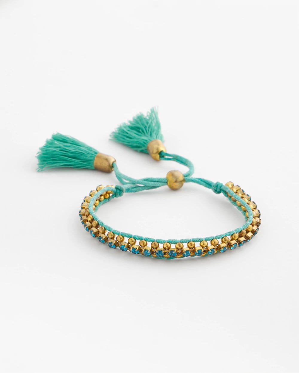 Turquoise Adjustable Thread Wrapped Bracelet
