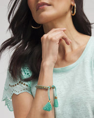 Turquoise Adjustable Thread Wrapped Bracelet