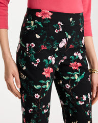 Black Kyoto Bloom Brigitte™ Slim Ankle Pants
