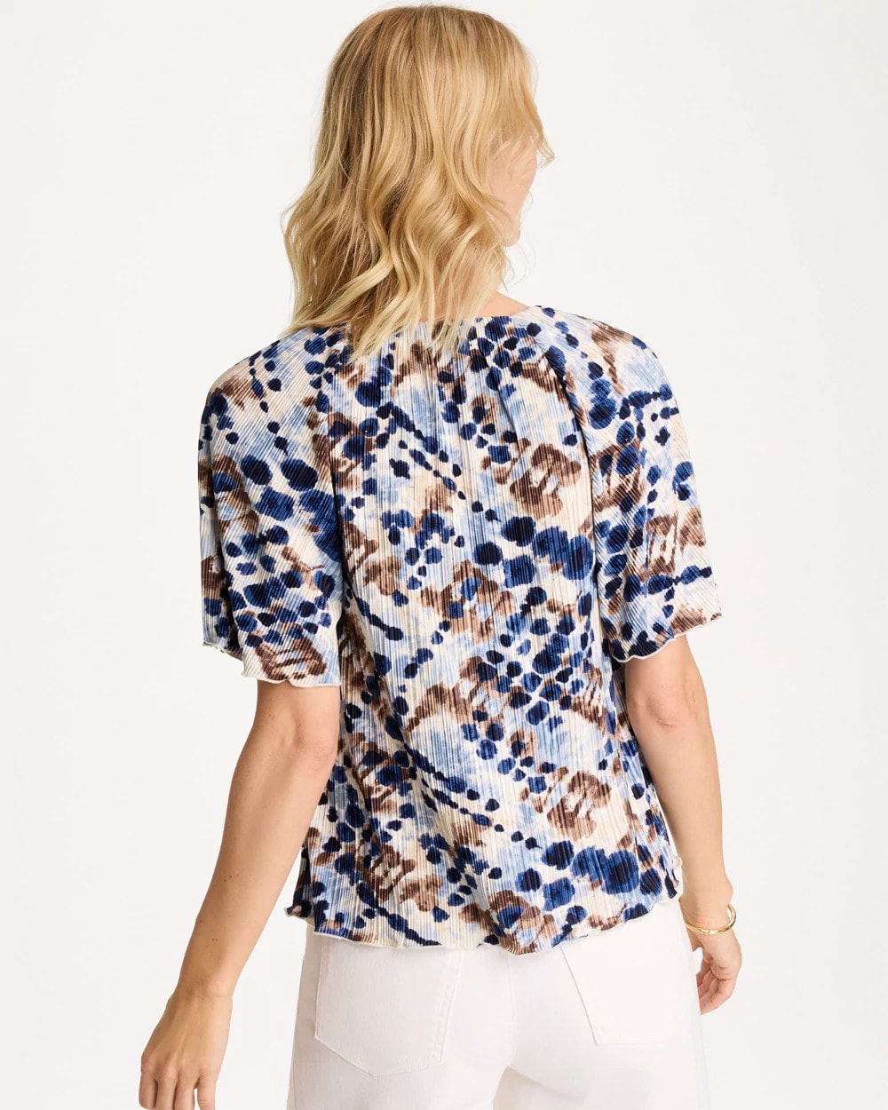 Passport Blue Printed Bodre Tee