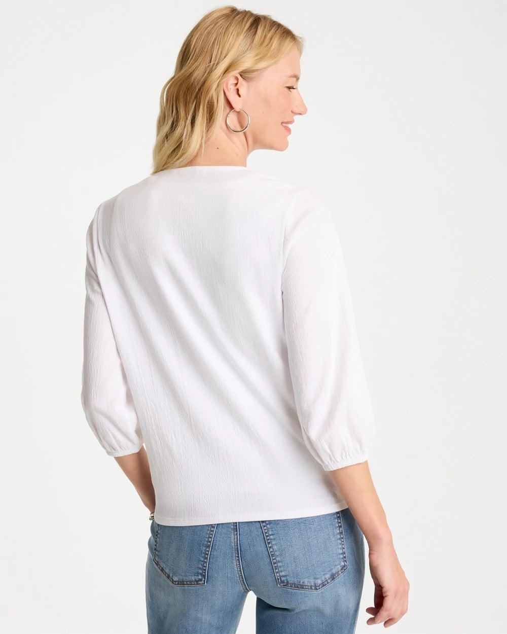 Alabaster Knit Gauze Tie-Front Cardigan