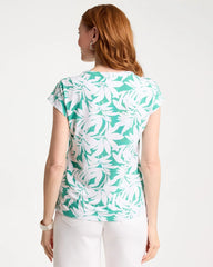 Green Clover Refined Palm Button Tee