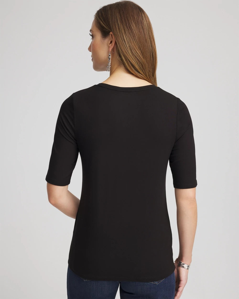 Black Elbow Sleeve Tee