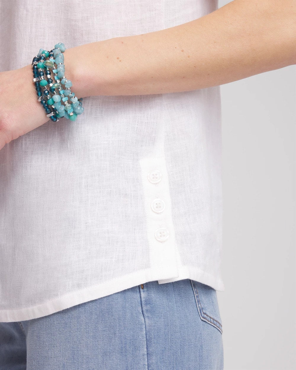 Alabaster Sleeveless Linen Tank Top
