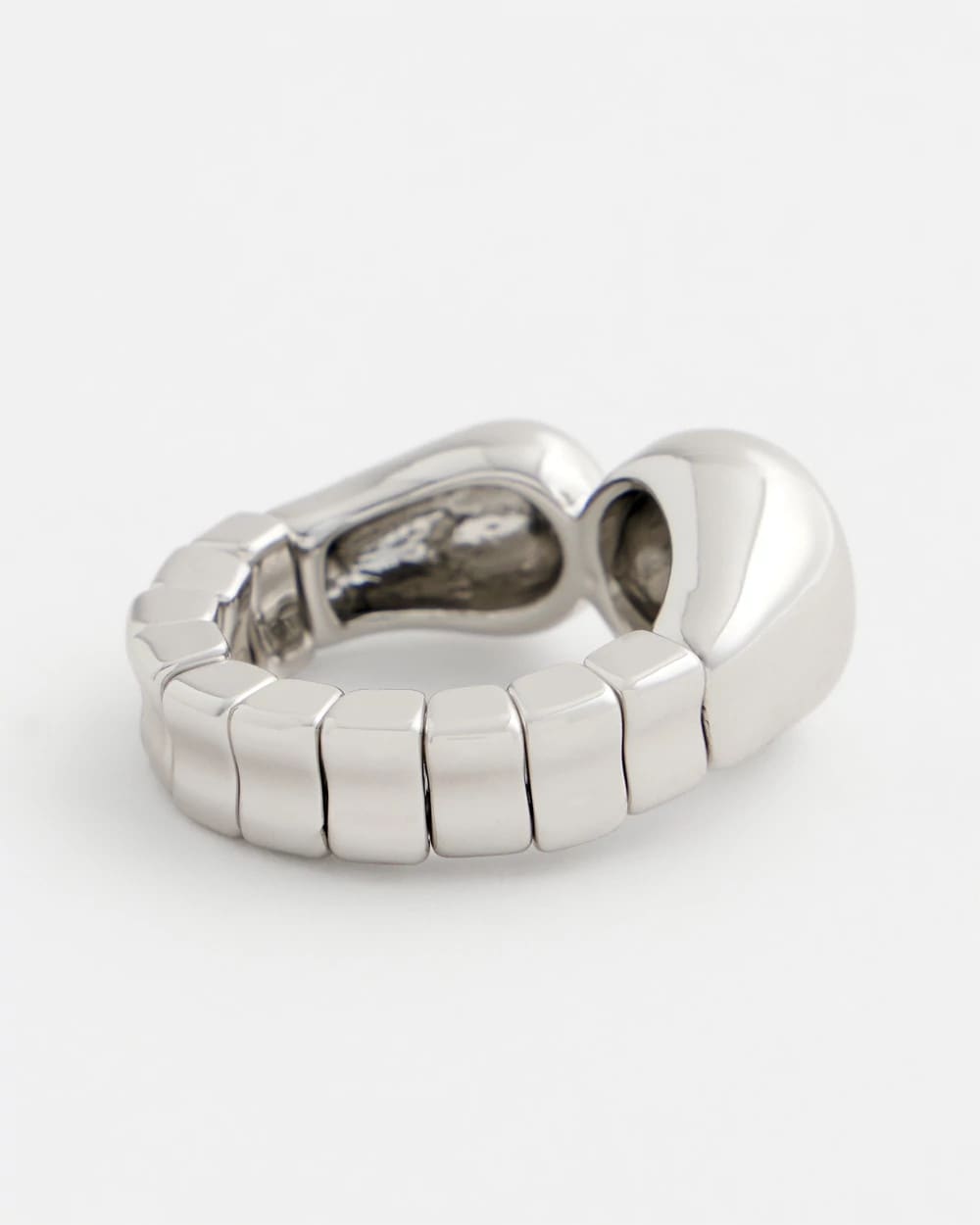 Silver Curvy Silver Stretch Ring