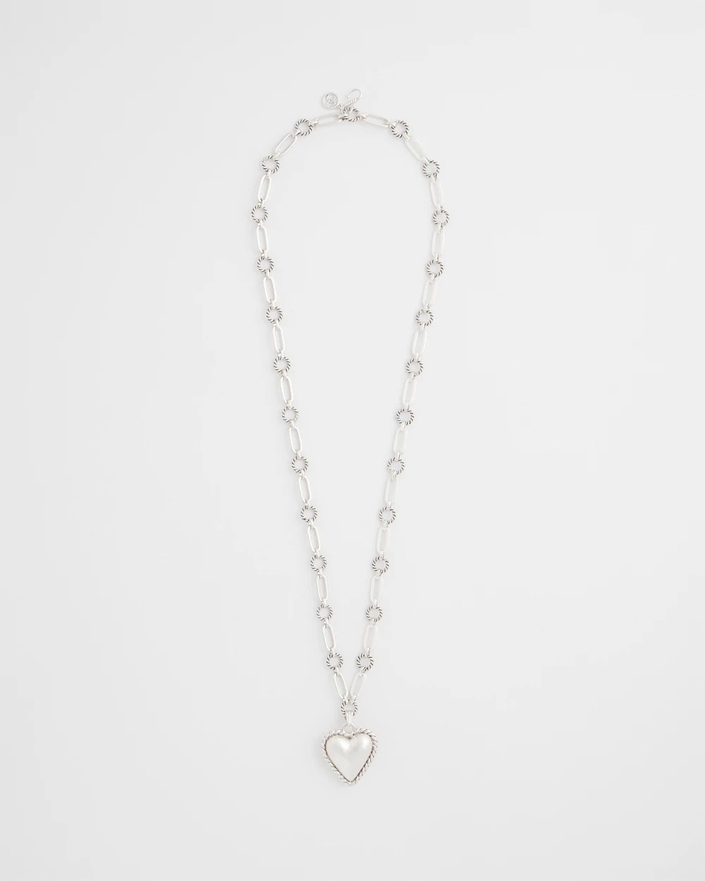 Silver Heart Twice As Nice Pendant Necklace