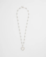 Silver Heart Twice As Nice Pendant Necklace